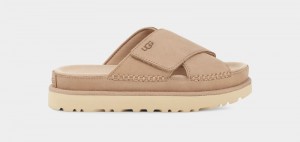 Apricot Ugg Goldenstar Cross Women's Slides | South Africa-4867910