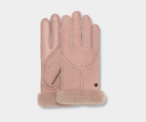 Apricot Ugg Sheepskin Whipstitch Women's Gloves | South Africa-6280759