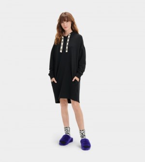 Black Ugg Aderyn Hoodie Women's Dress | South Africa-9260741