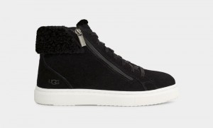 Black Ugg Alameda Mid Zip Women's Sneakers | South Africa-1894360