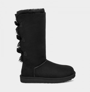 Black Ugg Bailey Bow Tall Ii Women's Boots | South Africa-3680791