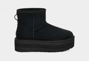 Black Ugg Classic Mini Platform Women's Boots | South Africa-7384095