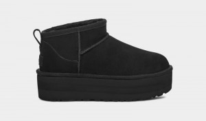 Black Ugg Classic Ultra Mini Platform Women's Boots | South Africa-3120476