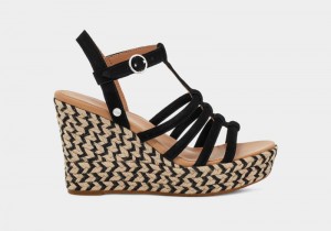 Black Ugg Cressida Women's Sandals | South Africa-6287319