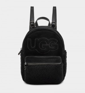 Black Ugg Dannie Ii Mini Sheepskin Women's Backpacks | South Africa-5024371