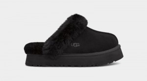 Black Ugg Disquette Women's Slippers | South Africa-2765390