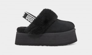 Black Ugg Funkette Women's Slippers | South Africa-0218957