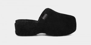 Black Ugg Fuzz Sugar Clog Women's Clogs | South Africa-8350249