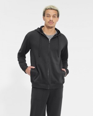 Black Ugg Gordon Zipped Men's Hoodie | South Africa-8960724