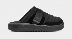 Black Ugg Maxxer Strap Men's Slides | South Africa-0953182