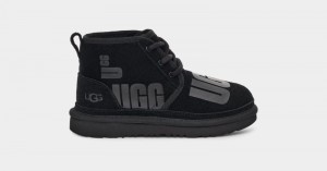 Black Ugg Neumel Ii Scatter Graphic Kids' Boots | South Africa-9356208