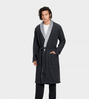 Black Ugg Robinson Men's Sleepwear | South Africa-1835694