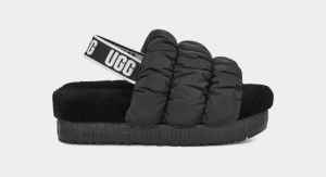 Black Ugg Scrunchita Women's Slippers | South Africa-5742801