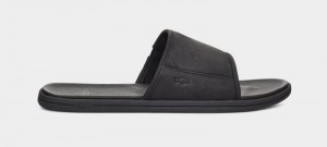 Black Ugg Seaside Men's Slides | South Africa-0247851