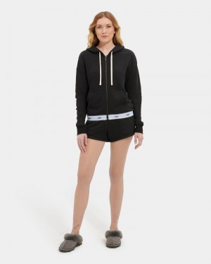 Black Ugg Sena Zipped Women's Hoodie | South Africa-6529801