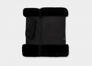 Black Ugg Sheepskin Fingerless Women's Gloves | South Africa-5872061