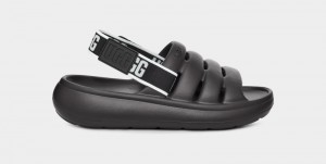 Black Ugg Sport Yeah Women's Slides | South Africa-1648032