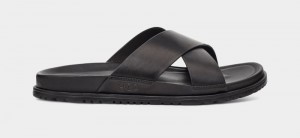 Black Ugg Wainscott Men's Slides | South Africa-1426059