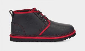 Black / Red Ugg Neumel Leather Men's Boots | South Africa-5368241