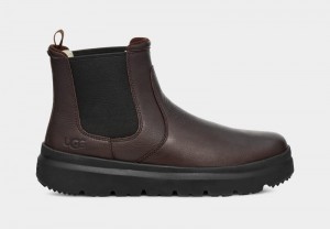 Brown Ugg Burleigh Men's Chelsea Boots | South Africa-5621047