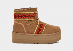 Brown Ugg Classic Mini Ii Braid Platform Women's Boots | South Africa-8026749