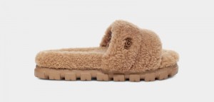 Brown Ugg Cozetta Curly Women's Slippers | South Africa-2369075