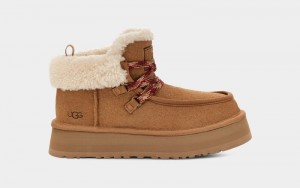 Brown Ugg Funkarra Cabin Cuff Women's Sneakers | South Africa-9401628