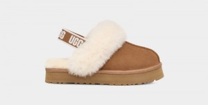 Brown Ugg Funkette Kids' Slippers | South Africa-7814602