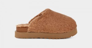 Brown Ugg Fuzz Sugar Women's Slides | South Africa-7650219