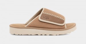 Brown Ugg Goldencoast Men's Slides | South Africa-5328476