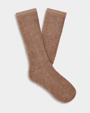 Brown Ugg Kyro Cozy Crew Men's Socks | South Africa-5389047