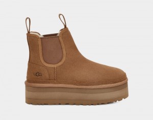 Brown Ugg Neumel Platform Women's Chelsea Boots | South Africa-2935714