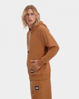 Brown Ugg Terrance Men's Hoodie | South Africa-2305946