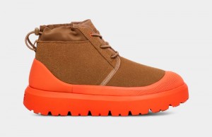 Brown / Orange Ugg Neumel Weather Hybrid Men's Boots | South Africa-1045683