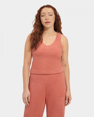 Coral Ugg Dulcie Knit Women's Tops | South Africa-0514239