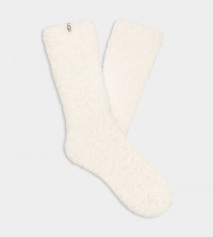 Cream Ugg Teddi Cozy Crew Women's Socks | South Africa-9038462