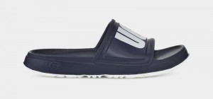 Dark Blue Ugg Wilcox Men's Slides | South Africa-6342879