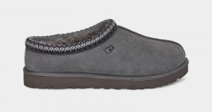 Dark Grey Ugg Tasman Men's Slippers | South Africa-6791380