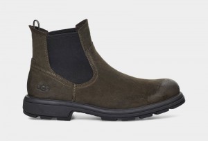 Dark Olive Ugg Biltmore Men's Chelsea Boots | South Africa-8136790