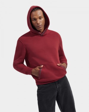 Dark Pink Ugg Tasman Men's Hoodie | South Africa-1086495