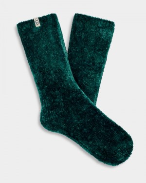 Deep Green Ugg Leda Cozy Women's Socks | South Africa-1275869