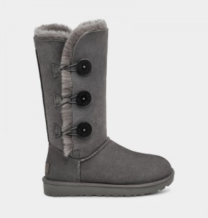 Grey Ugg Bailey Button Triplet Ii Women's Boots | South Africa-0452967