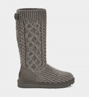 Grey Ugg Classic Cardi Cabled Knit Women's Boots | South Africa-4293651