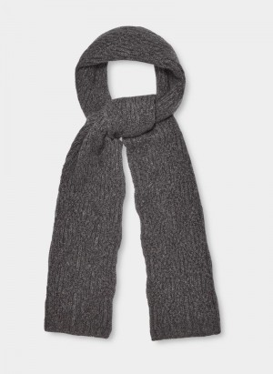 Grey Ugg Desmond Cable Knit Women's Scarf | South Africa-6791450