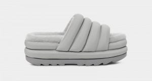 Grey Ugg Maxi Women's Slides | South Africa-9761425