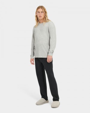 Grey / Black Ugg Waylen Set Men's Sleepwear | South Africa-1753892