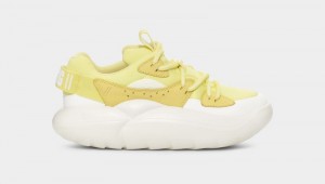 Lemon Light Green Ugg La Cloud Lace Women's Sneakers | South Africa-2175906