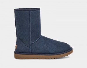 Navy Ugg Classic Short Ii Women's Boots | South Africa-1352684