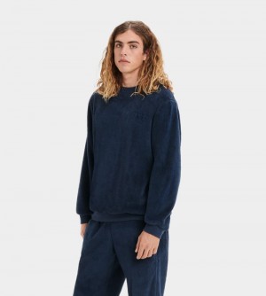 Navy Ugg Coby Men's Pullover | South Africa-8452769