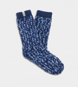 Navy Ugg Cozy Chenille Women's Socks | South Africa-0395716